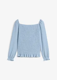 Langermet topp i vaflet materiale, bonprix