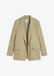 Blazer i lin-look med stripete fôr, bonprix