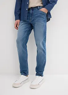 Relaxed Fit-jeans i formstabil, slitesterk denim med stretch, tapered, bonprix