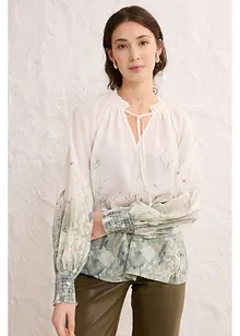 Bluse med silke, bonprix