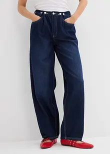 Barrel-jeans Mid Waist, med knapper, bonprix