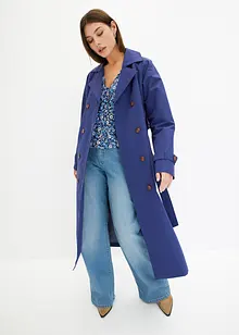 Mønstret bluse med volang, bonprix