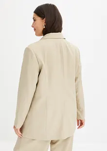 Blazer i lin-look med stripete fôr, bonprix