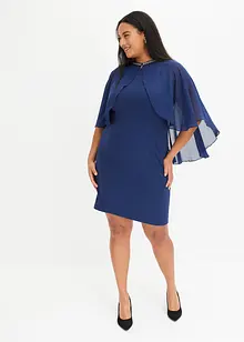 Bodycon-kjole med avtagbar cape, bonprix