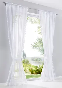 Gardin med broderi inkl. gardinholder (1-pack), bonprix