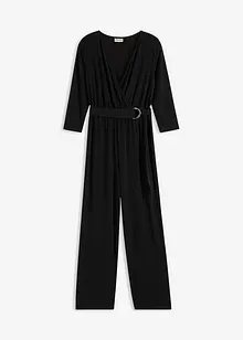 Jumpsuit med belte og 3/4-lange ermer, bonprix