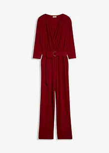 Jumpsuit med belte og 3/4-lange ermer, bonprix