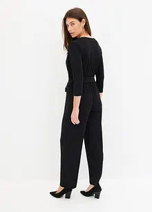 Jumpsuit med belte og 3/4-lange ermer, bonprix