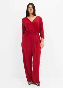 Jumpsuit med belte og 3/4-lange ermer, bonprix