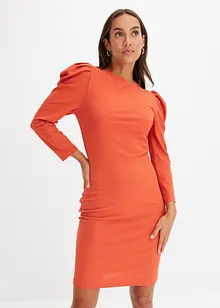 Kjole i ribbet jerseymateriale, bonprix