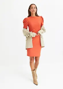 Kjole i ribbet jerseymateriale, bonprix