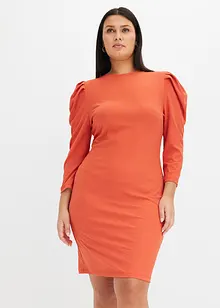 Kjole i ribbet jerseymateriale, bonprix