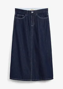 Jeansskjørt Mid Waist, komfortlinning, super soft, bonprix