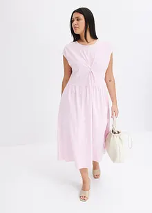 Jerseykjole i utskrådd modell med twist-detalj, bonprix