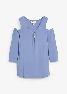 Cold shoulder-topp i viskose med pent fall, bonprix