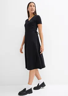 Jerseykjole i omslagsstil, bonprix