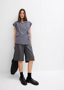 Lang vest med skulderputer, bonprix