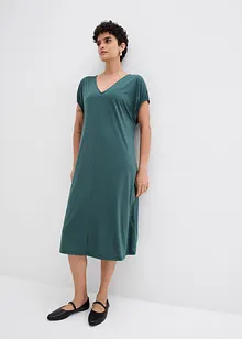 Jerseykjole med V-utringning, av viskosemiks, bonprix