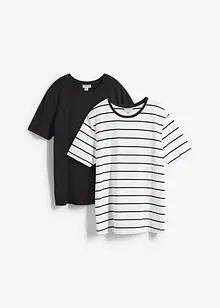 T-skjorte i økologisk bomull (2-pack), bonprix