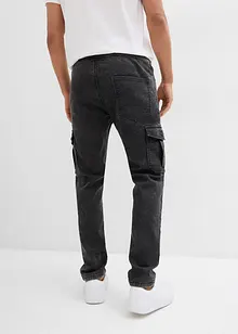 Regular Fit-pull on-cargojeans med stretch, Tapered, bonprix