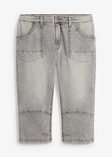 Regular Fit-3/4-jeans med stretch, Straight, bonprix