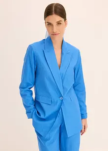 Ledig blazer med lin og bred krage med slag, bonprix