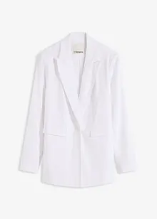 Ledig blazer med lin og bred krage med slag, bonprix