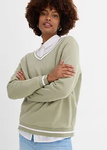 Oversized sweatshirt i ren økologisk bomull, bonprix