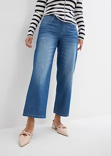 Straight-jeans Mid Waist, komfortlinning Low Stretch, cropped, bonprix