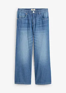 Straight-jeans Mid Waist, komfortlinning Low Stretch, cropped, bonprix