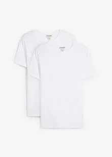 T-skjorte i økologisk bomull, Slim Fit (2-pack), bonprix