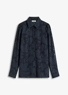 Bluse i jacquard-chiffon, bonprix