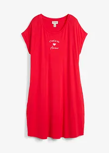 Jerseykjole med broderi i viskose-/ elastanmiks, bonprix