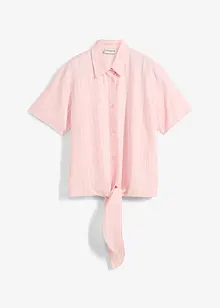 Kortermet bluse med knute-detalj og stripemønster, bonprix