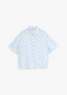 Kortermet bluse med rutemønster, bonprix