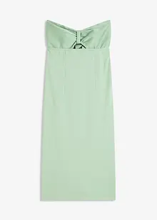 Bandeaukjole med skinnende sateng, bonprix