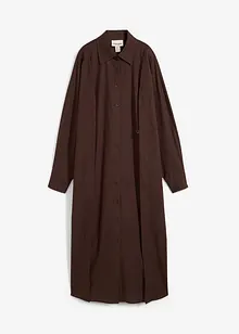 Oversized skjortekjole i viskosemiks, bonprix