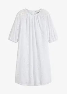 Kjole med hullbroderi, bonprix