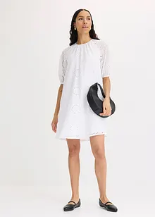 Kjole med hullbroderi, bonprix