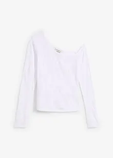 Off shoulder-topp med etset mønster, bonprix