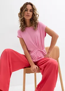Bukse med legg i lett lyocell, bonprix