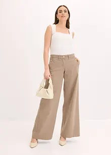 Wide Leg-bukse med stretch, bonprix