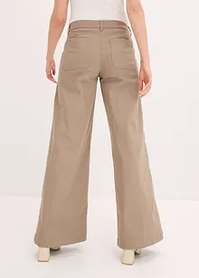 Wide Leg-bukse med stretch, bonprix