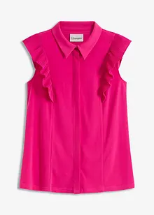 Trikotbluse med volanger, bonprix