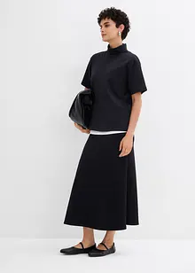 Midiskjørt i scuba-materiale, bonprix