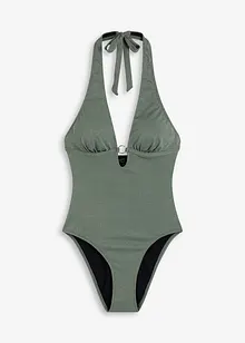 Neckholder-badedrakt med glanstråder, bonprix