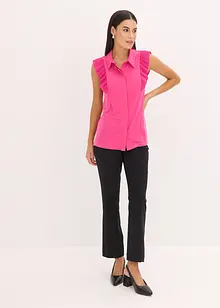 Trikotbluse med volanger, bonprix