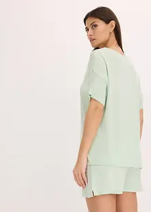 Pyjamas med oversized topp i viskose, bonprix