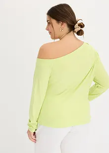 Off-shoulder topp med rynking, bonprix