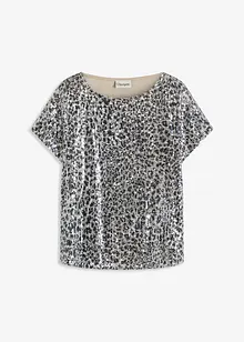 Paljettopp med leopardmønster, bonprix
